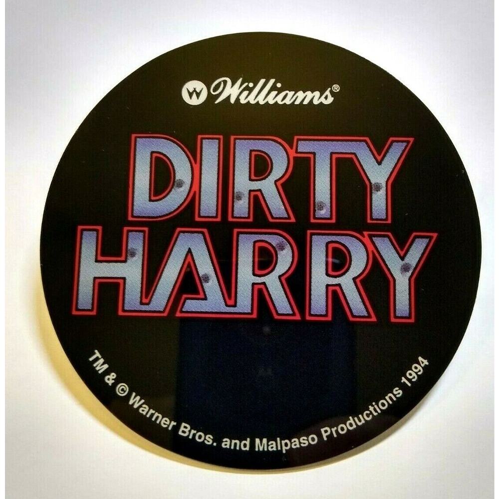 Dirty Harry Clint Eastwood Pinball Drink COASTER NOS Plastic Promo 1995